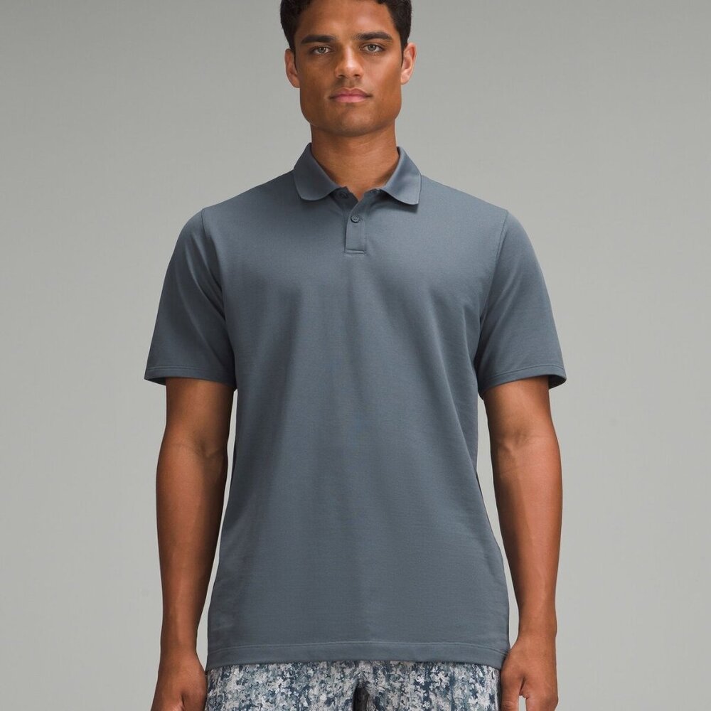 Lululemon Men's ShowZero Slim-Fit Polo Shirt - Blue/Grey